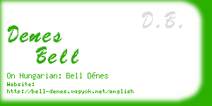 denes bell business card